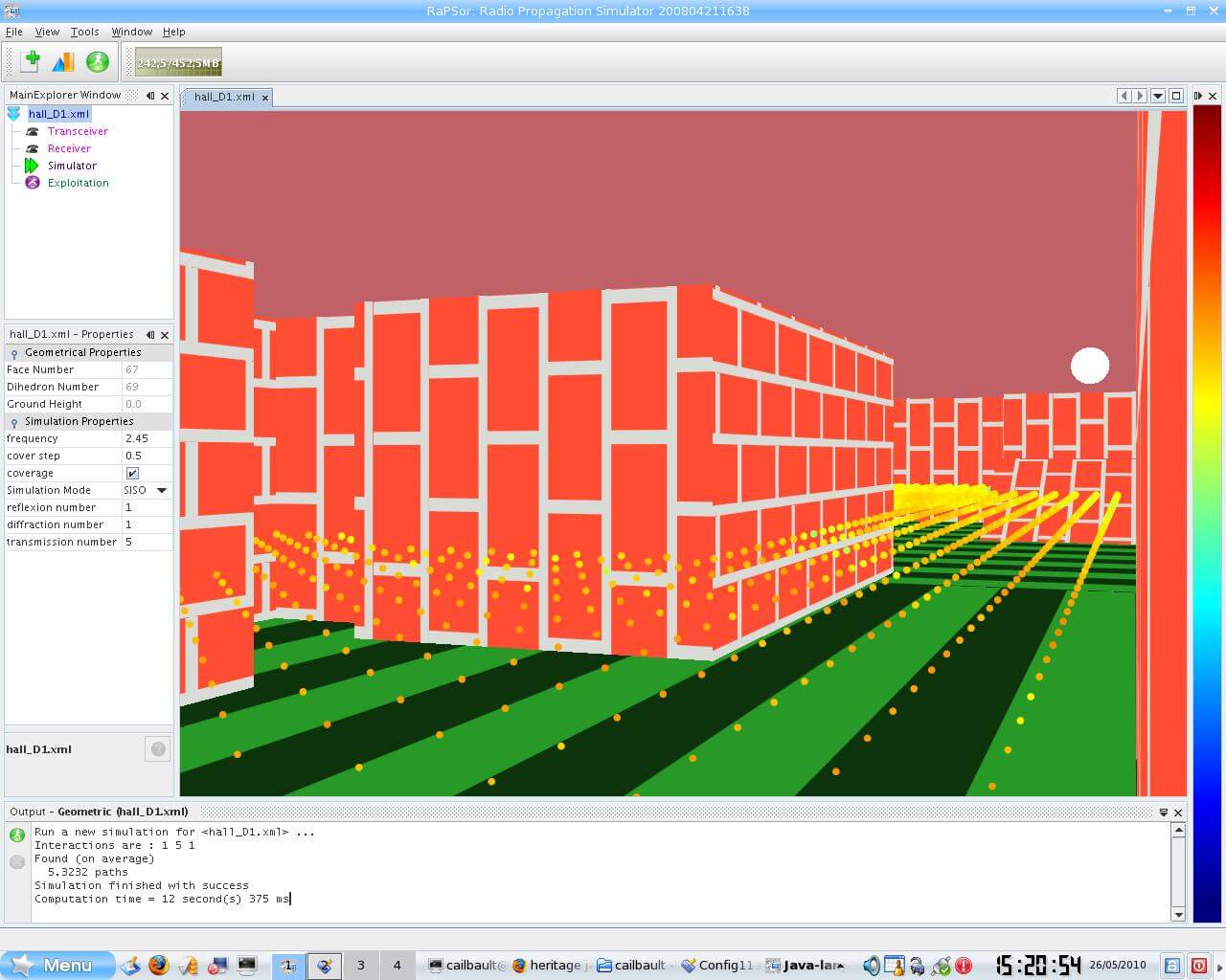 interface sous NetBeans du simulateur RaPSor